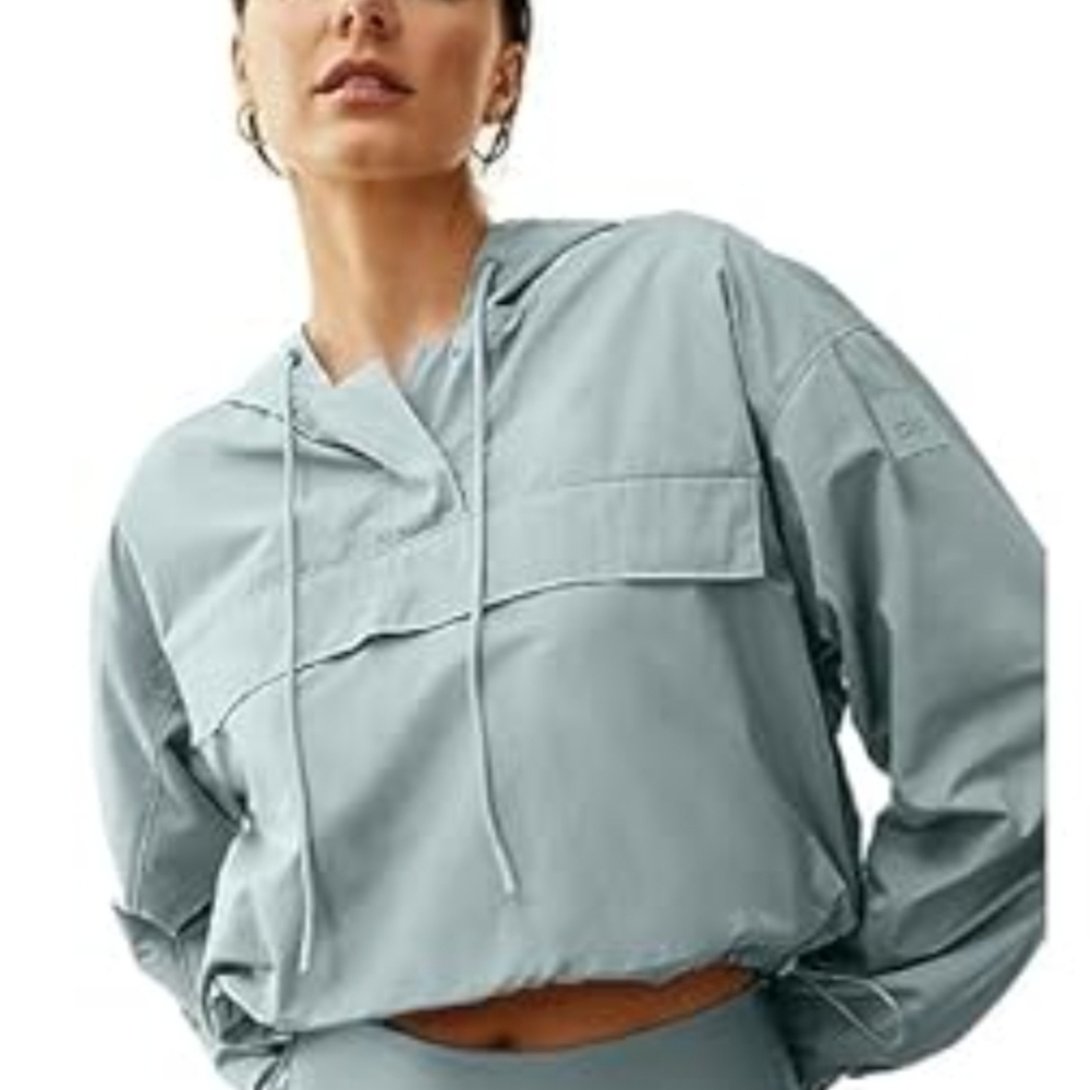 ALO Yoga Sky Blue Hooded Jacket
